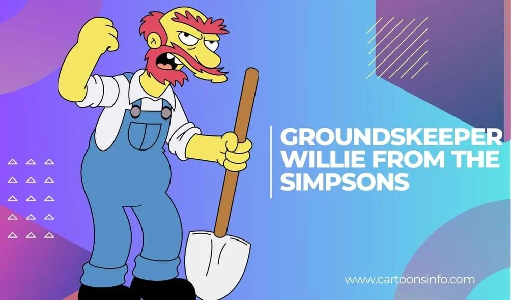 Red hair cartoon character Groundskeeper Willie from The Simpsons