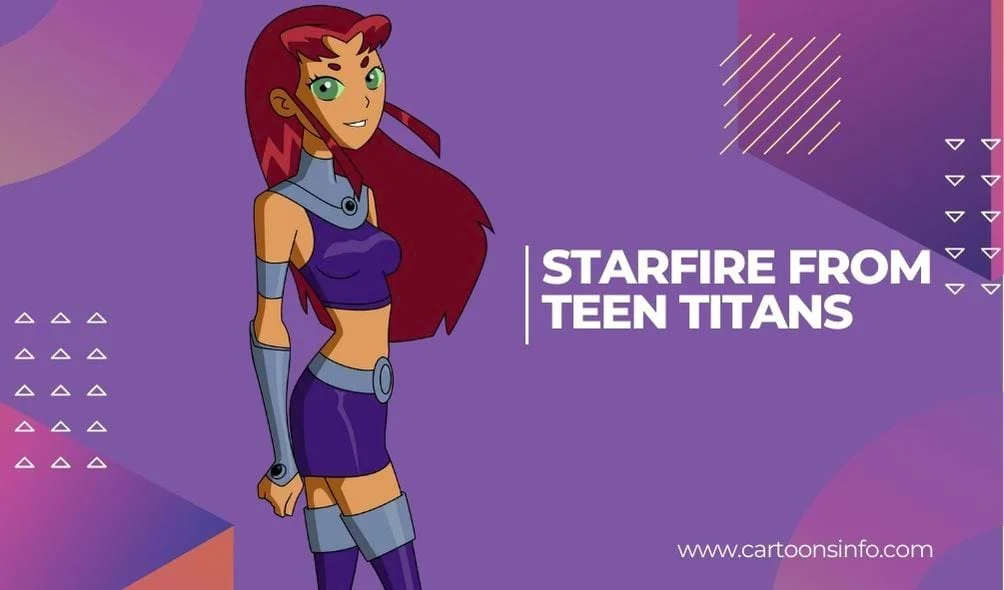 Red hair cartoon character Starfire from Teen Titans