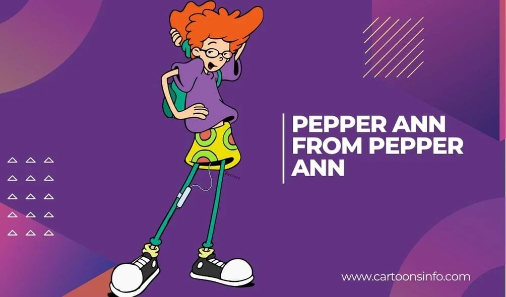 Red hair cartoon character Pepper Ann from Pepper Ann