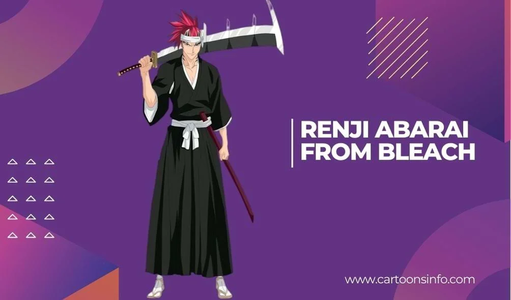 Red hair cartoon character Renji Abarai from Bleach