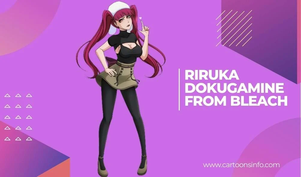 Red hair cartoon character Riruka Dokugamine from Bleach