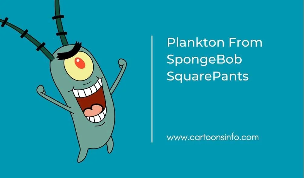 Long face cartoon character Plankton From SpongeBob SquarePants
