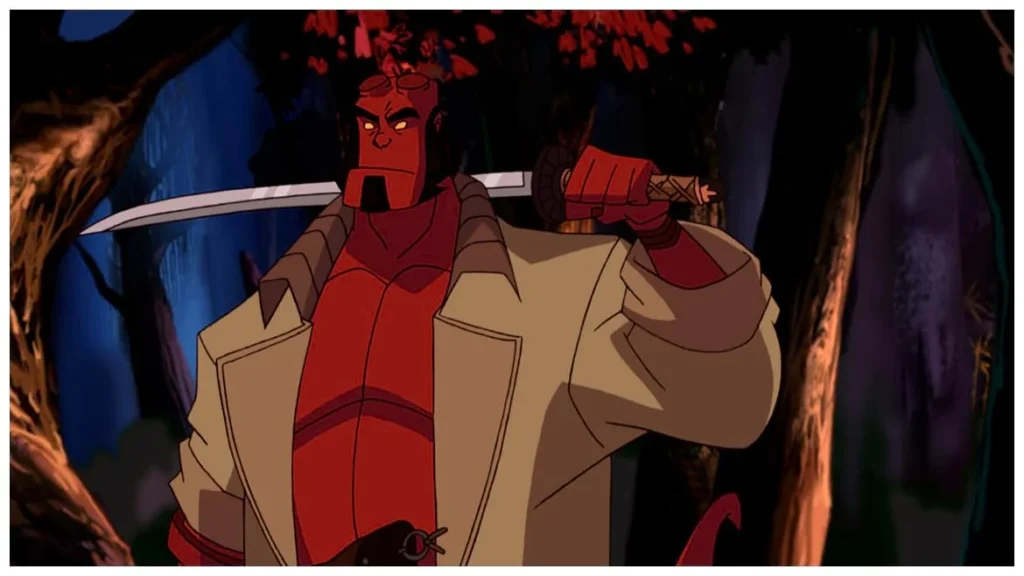 Red Cartoon Character Hellboy from Hellboy series