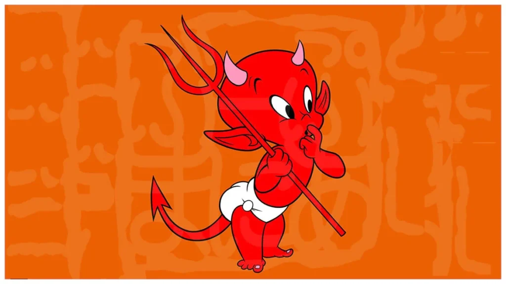 Most cute red cartoon character Hot Stuff the Little Devil from Casper and the Spectrals