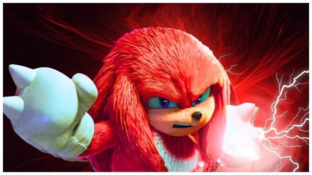 Red Cartoon Character Knuckles from Sonic the Hedgehog