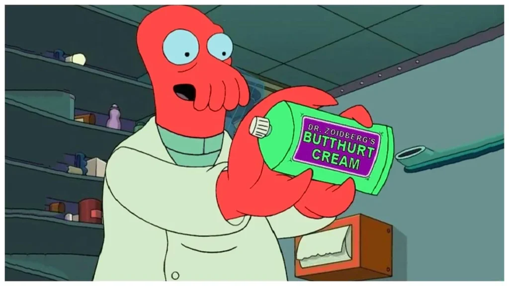 Most famous red cartoon character Zoidberg from Futurama