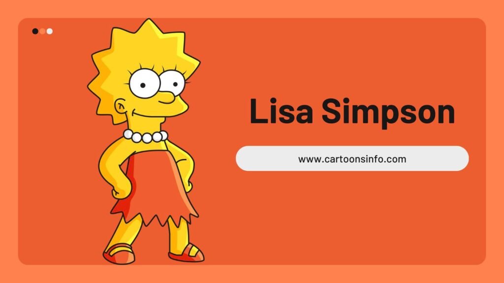 Cartoon Character With Spiked Hair: Lisa Simpson From The Simpsons