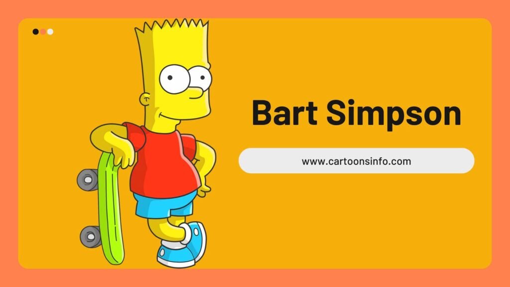 Cartoon Character With Spiked Hair: Bart Simpson From The Simpsons