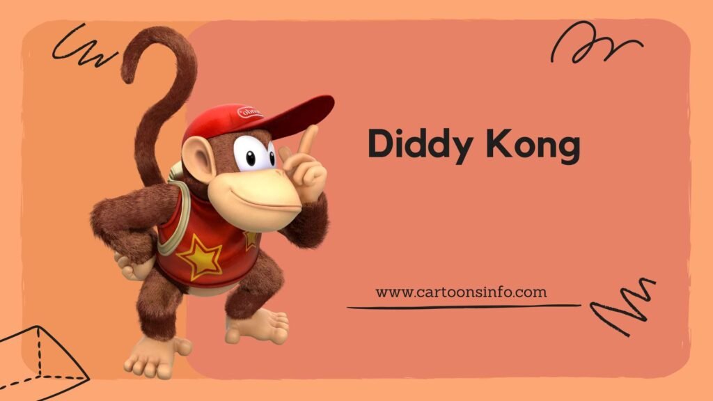 Monkey Cartoon Characters; Diddy Kong from The Super Mario Bros. Movie
