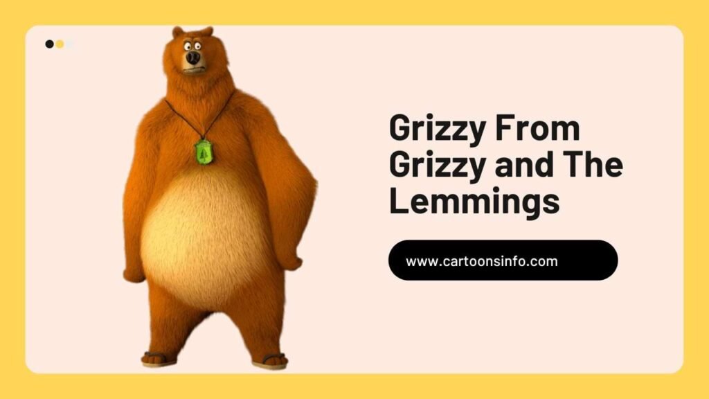 Brown Cartoon Character Grizzy From Grizzy and The Lemmings