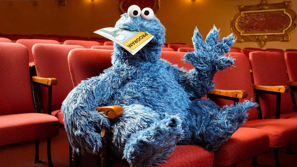 Cartoon Characters With Blue Hair: Cookie Monster from Sesame Street