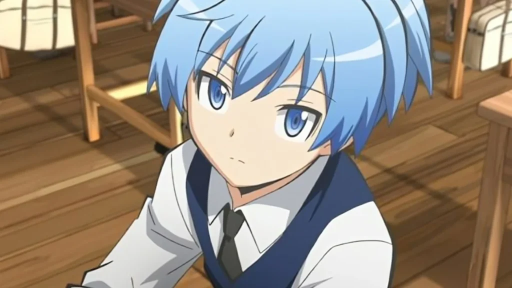 Cartoon Characters With Blue Hair: Nagisa Shiota from Assassination Classroom